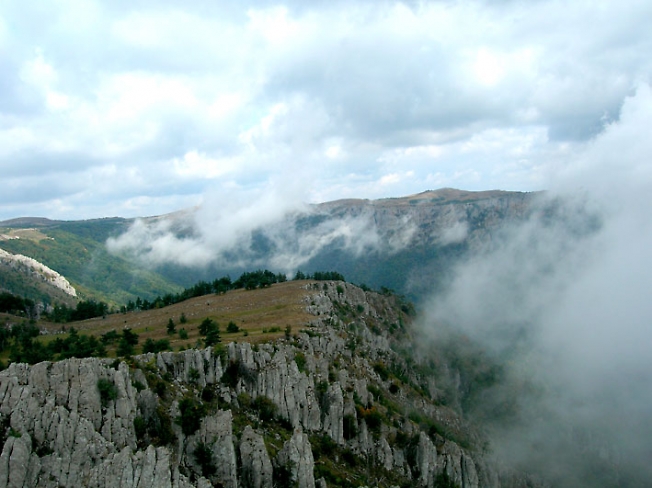 облака в горах