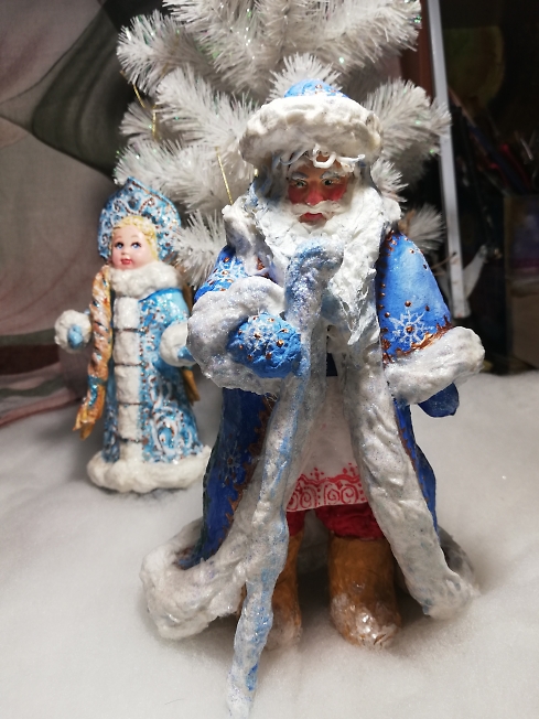Ватные Дед Мороз и Снегурочка