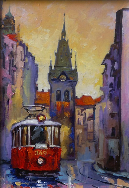 Прага. Старый трамвайчик.