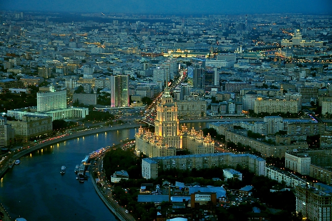 Панорама 360. Вид с 89 этажа на Москву.
