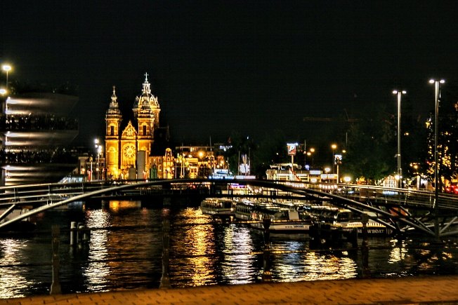 Ночной Амстердам. 